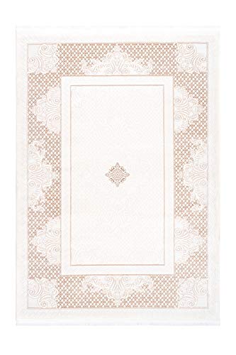 Lalee Extravaganter 3D Teppich, Creme-Beige 80 x 150 cm von Lalee