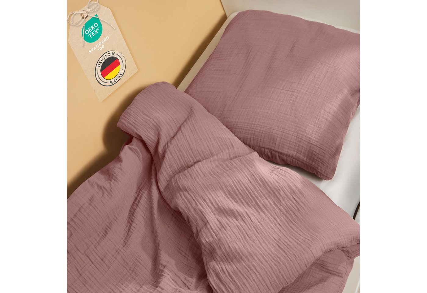 Laleni Kinderbettwäsche Kinderbettwäsche aus Baumwolle - Musselin Bettwäsche, Oeko-TEX zertifizierte Bettwäsche Sommer von Laleni