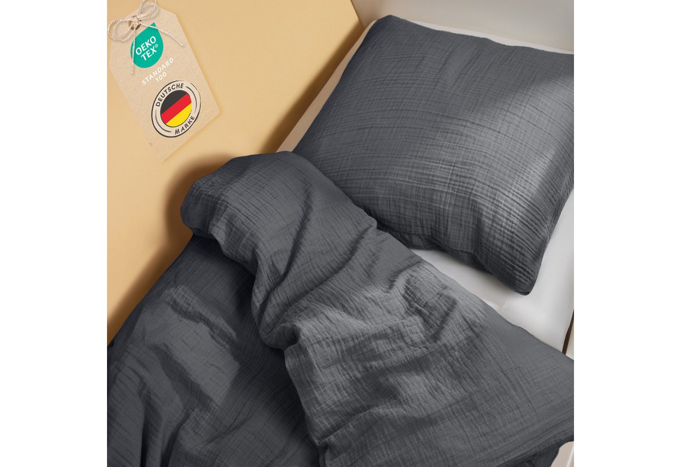 Laleni Kinderbettwäsche Kinderbettwäsche aus Baumwolle - Musselin Bettwäsche, Oeko-TEX zertifizierte Bettwäsche Sommer von Laleni