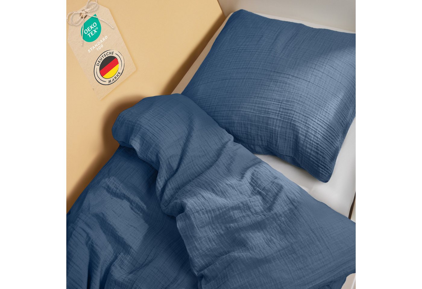 Laleni Kinderbettwäsche Kinderbettwäsche aus Baumwolle - Musselin Bettwäsche, Oeko-TEX zertifizierte Bettwäsche Sommer von Laleni