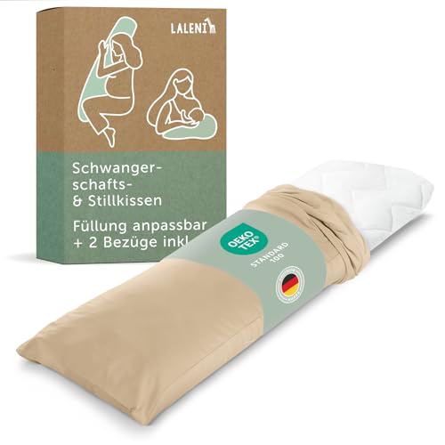 Laleni Schwangerschaftskissen 40x145 cm + 2 Bezüge | OEKO-TEX zertifiziertes Stillkissen Seitenschläferkissen | entlastendes Pregnancy Pillow | Seitenschläferkissen Schwangerschaft + 2 Bezüge in Creme Laleni Schwangerschaftskissen 40x145 cm + 2 Bezüge | OEKO-TEX zertifiziertes Stillkissen Seitenschläferkissen | entlastendes Pregnancy Pillow | Seitenschläferkissen Schwangerschaft + 2 Bezüge in Creme von Laleni