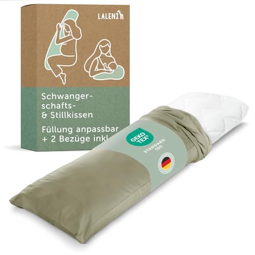 Laleni Schwangerschaftskissen 40x145 cm + 2 Bezüge | Oeko-TEX zertifiziertes Stillkissen Seitenschläferkissen | entlastendes Pregnancy Pillow | Lagerungskissen Erwachsene + 2 Bezüge in Hellgrün Laleni Schwangerschaftskissen 40x145 cm + 2 Bezüge | Oeko-TEX zertifiziertes Stillkissen Seitenschläferkissen | entlastendes Pregnancy Pillow | Lagerungskissen Erwachsene + 2 Bezüge in Hellgrün von Laleni