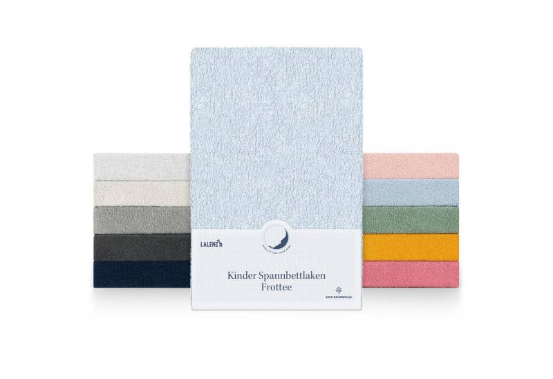 Laleni Spannbettlaken Frottee für Babybett und Kinderbett, Gummizug: rundum, (1 Stück), in verschiedenen Größen & Farben von Laleni