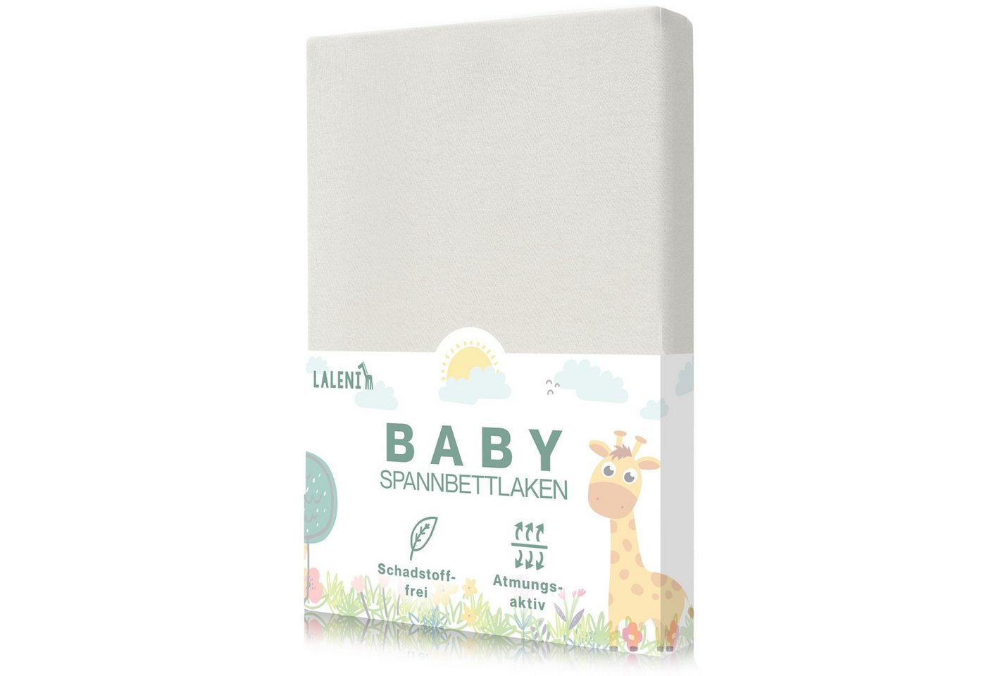 Laleni Spannbettlaken Premium für Beistellbett - Atmungsaktives Spannbetttuch, Gummizug: rundum, (1 Stück), 100% Baumwolle (150 g/m) von Laleni