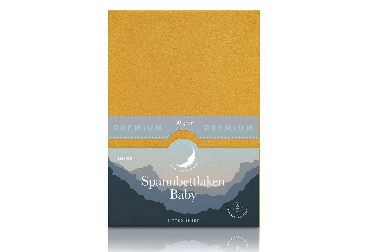 Laleni Spannbettlaken Premium für Beistellbett - Atmungsaktives Spannbetttuch, Gummizug: rundum, (2 Stück), 100% Baumwolle (150 g/m) von Laleni