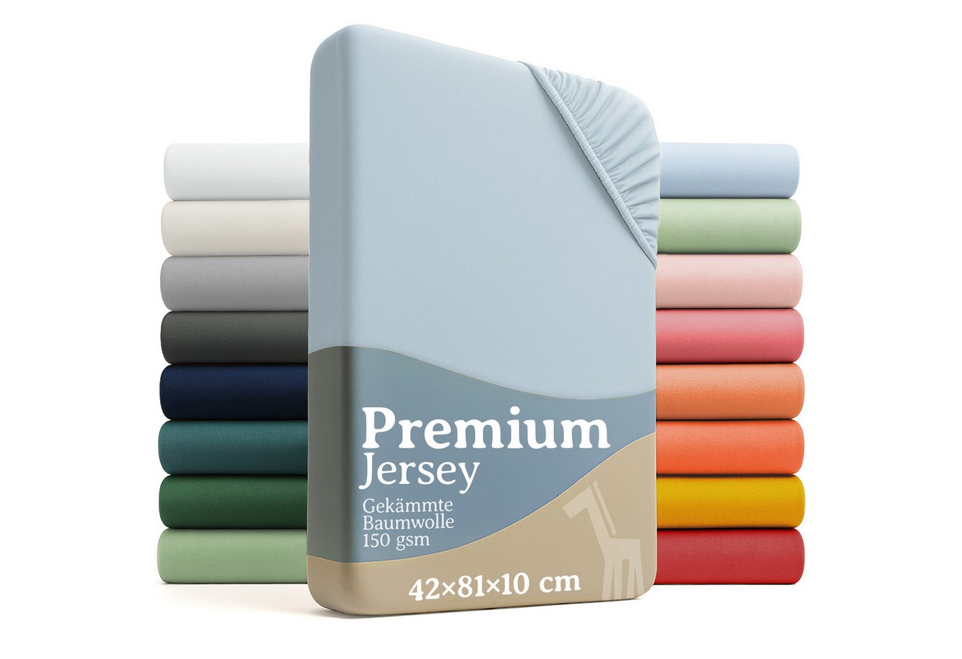 Laleni Spannbettlaken Premium für Beistellbett - Atmungsaktives Spannbetttuch, Gummizug: rundum, (2 Stück), 100% Baumwolle (150 g/m) von Laleni