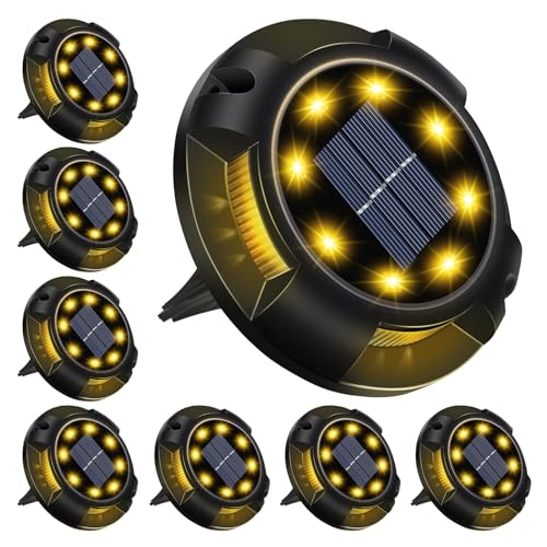 Laliled Solar Bodenleuchten Aussen Garten,8 Stück Solarleuchten für Garten Außen mit 12 LEDs Wasserdicht Solar Gartenleuchten LED Solarlampen für Außen Rasen Auffahrt Gehweg Patio Laliled Solar Bodenleuchten Aussen Garten,8 Stück Solarleuchten für Garten Außen mit 12 LEDs Wasserdicht Solar Gartenleuchten LED Solarlampen für Außen Rasen Auffahrt Gehweg Patio von Laliled