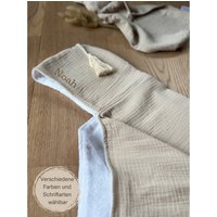Kapuzenhandtuch Aus Musselin Frottee Beige Baby Badetuch Kinder Handtuch Mit Namen Personalisiert Gestickt Geschenk Taufe Babyparty Geburt von Lalilukids