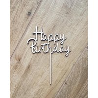 Happy Birthday Cake Topper Aus Holz Happy Birthday Cake Topper Aus Holz von Lalinova
