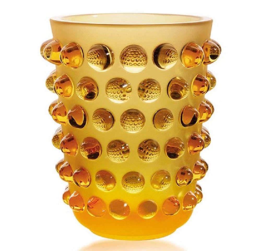 Lalique Dekovase Vase Mossi Amber Medium (21cm) von Lalique