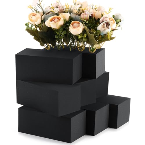 Lallisa 12 Stück wiederverwendbare Blumenschaumblöcke, wasserabweisend, wetterbeständig, trockener Blumenschaum für künstliche Blumenarrangements, Outdoor-Blumenkästen, hängende Pflanzgefäße, Hochzeit von Lallisa