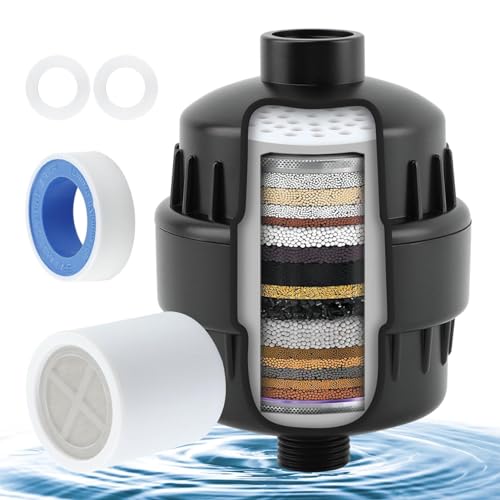 20-stufiger Duschfilter, Hartwasserfilter, hohe Ausgangsleistung, Duschwasserfilter zum Entfernen von Chlorin-E und Fluorid, Vitami-n C, Wasserenthärter, konsistenter Wasserdurchfluss, Duschkopffilter 20-stufiger Duschfilter, Hartwasserfilter, hohe Ausgangsleistung, Duschwasserfilter zum Entfernen von Chlorin-E und Fluorid, Vitami-n C, Wasserenthärter, konsistenter Wasserdurchfluss, Duschkopffilter von Laluky