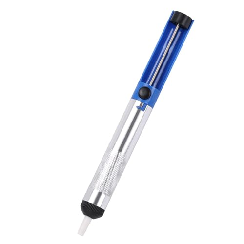 Lötpumpe, Entlötpumpen-Set, Entlöt-Saugpumpe, Entlöt-Ventilpumpe aus Aluminiumlegierung, hochtemperaturbeständige Silikondüse für und Löt-Absaugung(COLOR:19x1.96cm) von Laluky