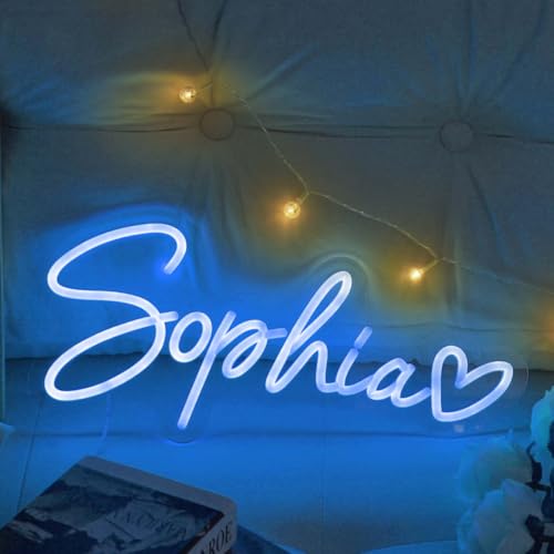 Neon Schild Personalisiert Led Namensschild Custom Neon Signs für Wanddekoration Hochzeit Geburtstag Party Schlafzimmer Bar (blau) Neon Schild Personalisiert Led Namensschild Custom Neon Signs für Wanddekoration Hochzeit Geburtstag Party Schlafzimmer Bar (blau) von Lam Hub Fong