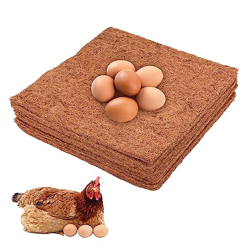 Lam-lord Hühner-Nistunterlagen, 10 Stück, Hühner-Nistpads, natürliche Kokosfaser, Hühner-Nistkasten-Einlagen, Hühnerstall, Bettwäsche, Matten, Hühnerstall, Boden, Geflügelzubehör für Henne, Eier legen von Lam-lord