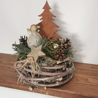 Adventsgesteck Gesteck Mit Engel Sternen Tannenzapfen Weihnachtsdeko Tischgesteck Adventsgesteck Gesteck Mit Engel Sternen Tannenzapfen Weihnachtsdeko Tischgesteck von Lamaisonsept7