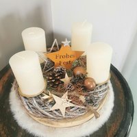 Adventskranz 30 cm Weihnachtskranz Haltbar Künstlich Trockenblumen Hochwertig Mit Kerzen Adventskranz 30 cm Weihnachtskranz Haltbar Künstlich Trockenblumen Hochwertig Mit Kerzen von Lamaisonsept7