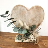 Holz Deko Herz H 22cm Eukalyptus Muttertag Hochzeit Geschenk Holz Deko Herz H 22cm Eukalyptus Muttertag Hochzeit Geschenk von Lamaisonsept7