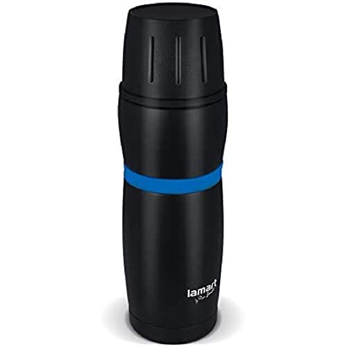 Lamart LT4053 Cup Leere Flasche, Edelstahl Kunststoff, schwarz/blau von Lamart