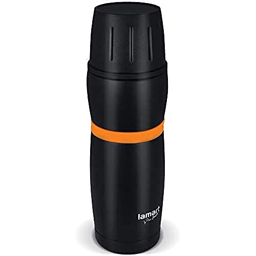 Leere Flasche, 480 ml, Fassungsvermögen: 8 cm, Durchmesser: Schwarz/Orange von Lamart