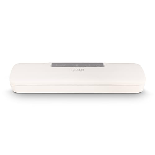 Lauben Vacuum Sealer 10WT Vakuumiergerät mit automatisches Vakuumieren und Verschweißen, Leistung 80 W, integrierter Folienhalter, Folienschneider im Vakuumiergerät, 10 Beutel in der Packung von Lamax