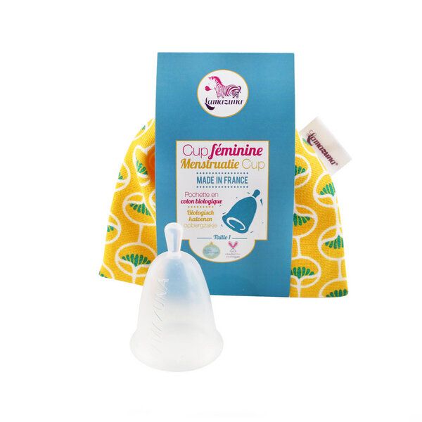 Lamazuna Menstruationstasse mit Bio-Baumwollsäckchen - 2 verschiedene Größen von Lamazuna