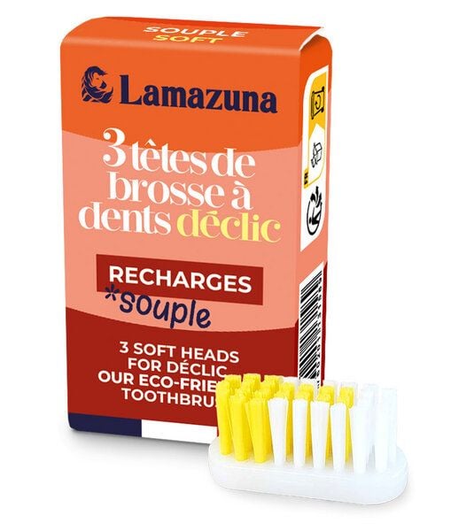 Lamazuna Zahnbürsten-Wechselköpfe, Set 3 Stk. von Lamazuna