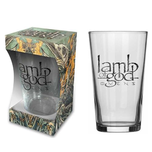 Lamb Of God Beer Glass Omens Band Logo Nue offiziell Boxed One Size von Lamb of God