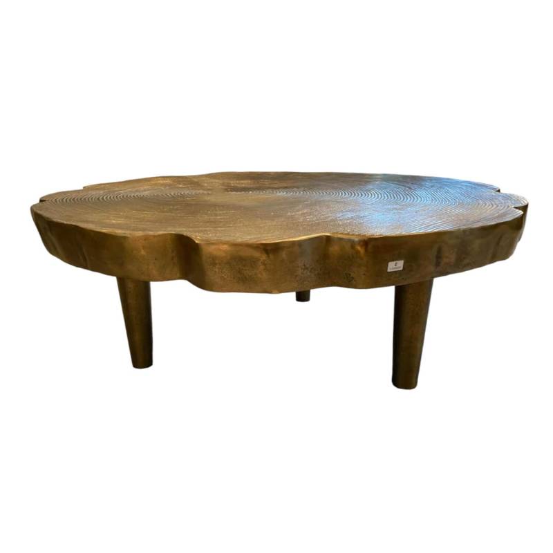 Couchtisch Toshiko Aluminium Sandgussverfahren Messing Baumschreiben Design von Lambert