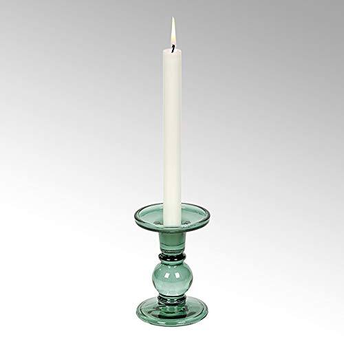 Lambert - Andratx - Leuchter/Kerzenleuchter/Kerzenständer - Glas - Salbeigrün - (HxD) 13 x 9,5cm von Lambert