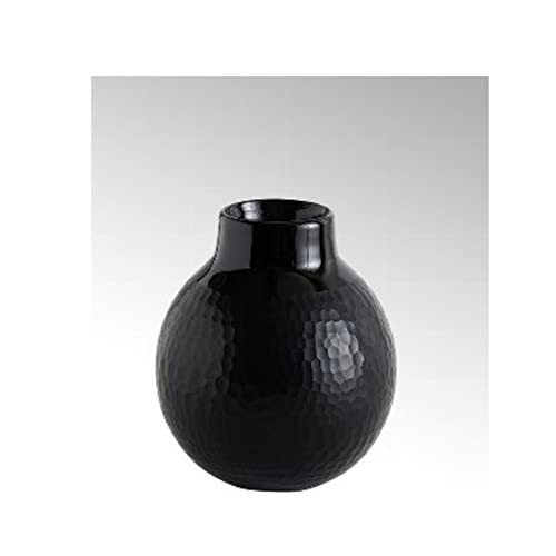 Lambert Borromini Vase Opaqueglas schwarz H 19,5 D 18 cm von Lambert