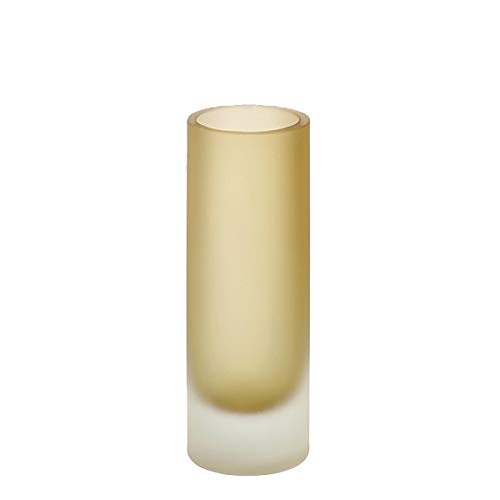 Lambert - Canova - Vase - Senfgelb, Gelb - gefrostet - Überfangglas - Maße (ØxH): 7 x 20 cm von ANGEL CITIZ