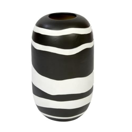 Lambert [DL] Azuki Gefäß, Keramik, schwarz/weiß H 30 cm D 17 cm von Lambert