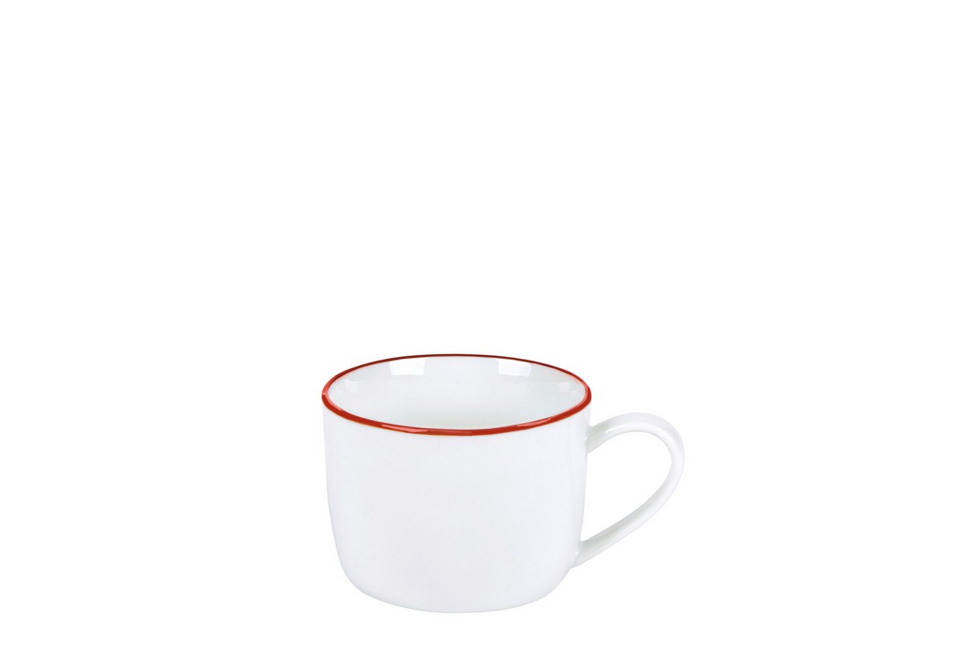 Lambert Espressotasse Piana Espressotasse Porzellan, H 5cm, D 6,5 cm, Dekor Rand weiß / rot Lambert Espressotasse Piana Espressotasse Porzellan, H 5cm, D 6,5 cm, Dekor Rand weiß / rot von Lambert