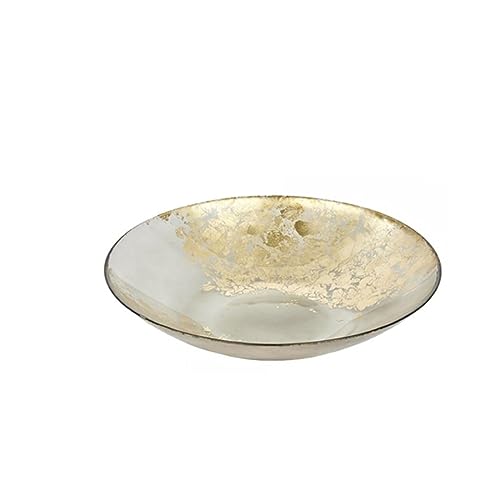 Lambert Hediye Glasschale grau-Gold H 6,3 cm D30,5 cm von Lambert