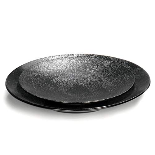 Lambert - Kaori - Rochen Optik - Platzteller, Teller, Platte, Tortenplatte - Ø: 34,5 cm - mit Metallir Rochen Optik - Steingut von Lambert