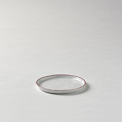 Lambert Piana Teller Weiß Rand Rot D 13,5 Cm von ORTCI