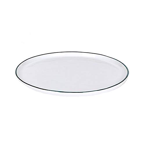 Lambert - Piana Weiß mit Basaltgraum Rand - Teller, Frühstücksteller, Kuchenteller - Porzellan - Ø: 21,5 cm - 1 Stück von Lambert