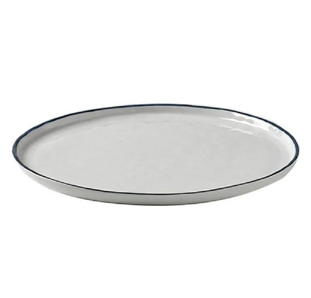 Lambert Speiseteller Teller Piana Weiß basaltgrauer Rand (27cm) von Lambert
