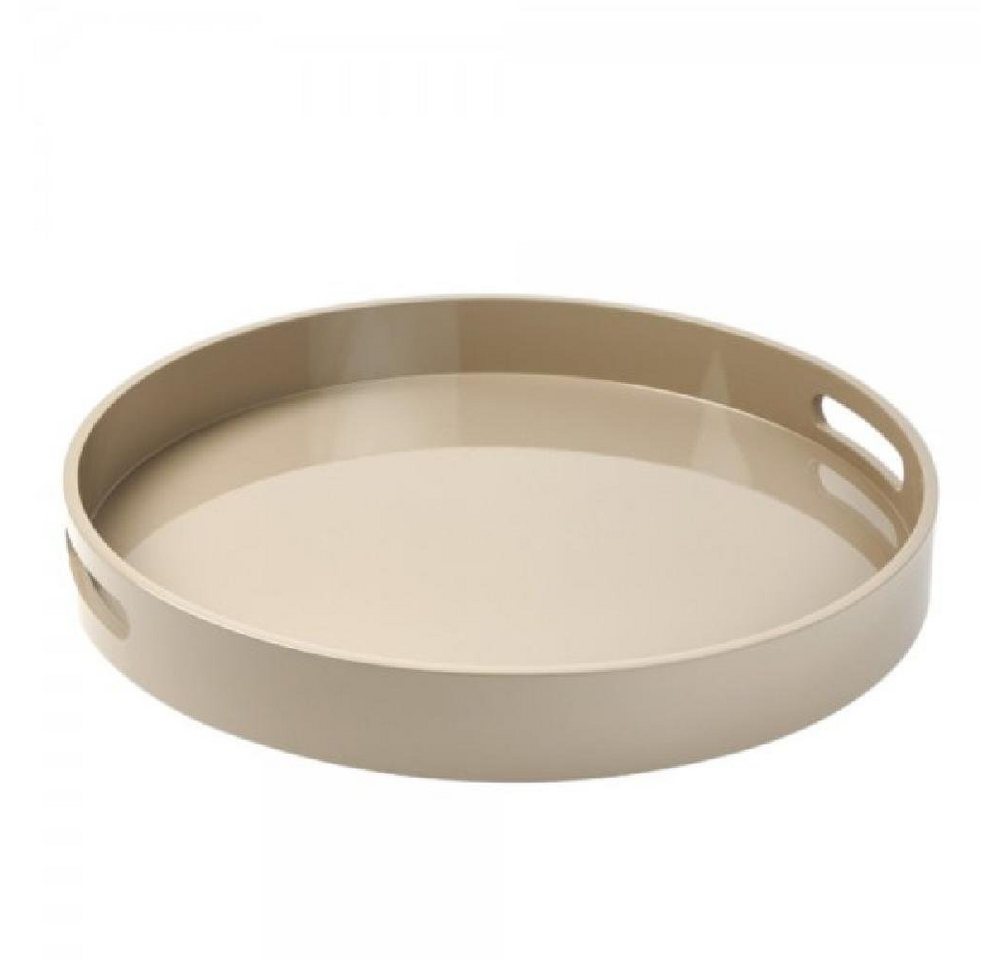 Lambert Tablett LAMBERT Tablett Enzo MDF Lackiert Rund Taupe (45cm) von Lambert