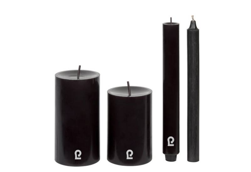 Lambert Tafelkerze Kerze rund H 25 cm, D 2,1 cmgezogen durchgefärbt schwarz von Lambert