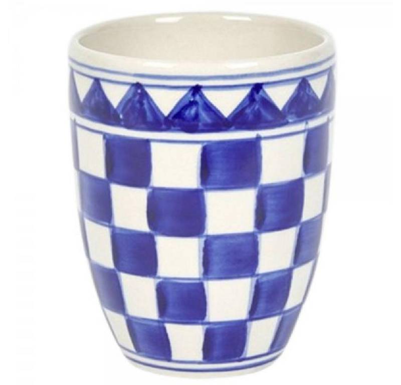 Lambert Tasse Becher Küchenkaro White/Blue (8cm) von Lambert