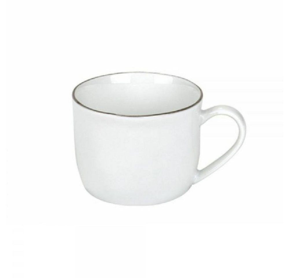 Lambert Tasse Espressotasse Piana Weiß Rand Grau Lambert Tasse Espressotasse Piana Weiß Rand Grau von Lambert