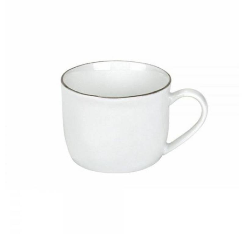 Lambert Tasse Espressotasse Piana Weiß Rand Grau von Lambert