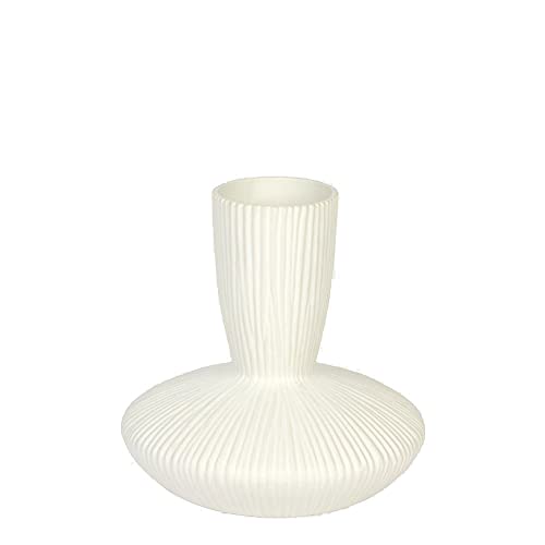 Lambert - Vase, Blumenvase, Gefäß - Issey - Keramik - Farbe: beige - (ØxH) 22 x 23 cm von Lambert