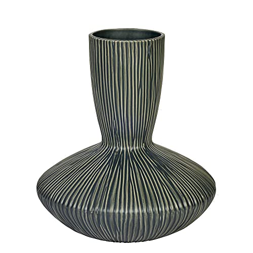 Lambert - Vase, Blumenvase, Gefäß - Issey - Keramik - Farbe: rauchgrau - (ØxH) 27,5 x 30,5 cm von Lambert