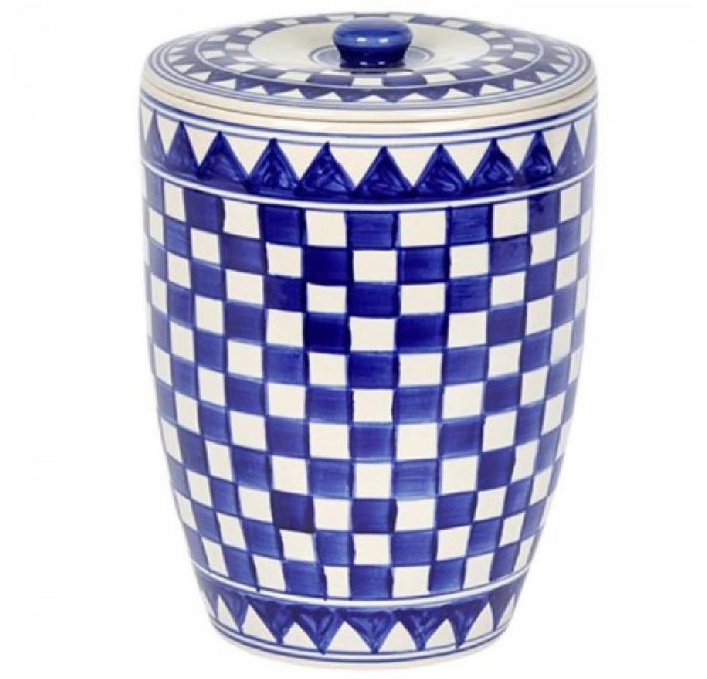 Lambert Vorratsdose Brottopf Klein mit Deckel Küchenkaro White/Blue (21cm) von Lambert