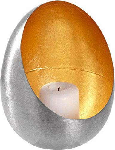 Lambert - Windlicht Casati - Klein - Gebürstet/Gold - H14Cm x D 11 - Eisen - 1Stück von Lambert