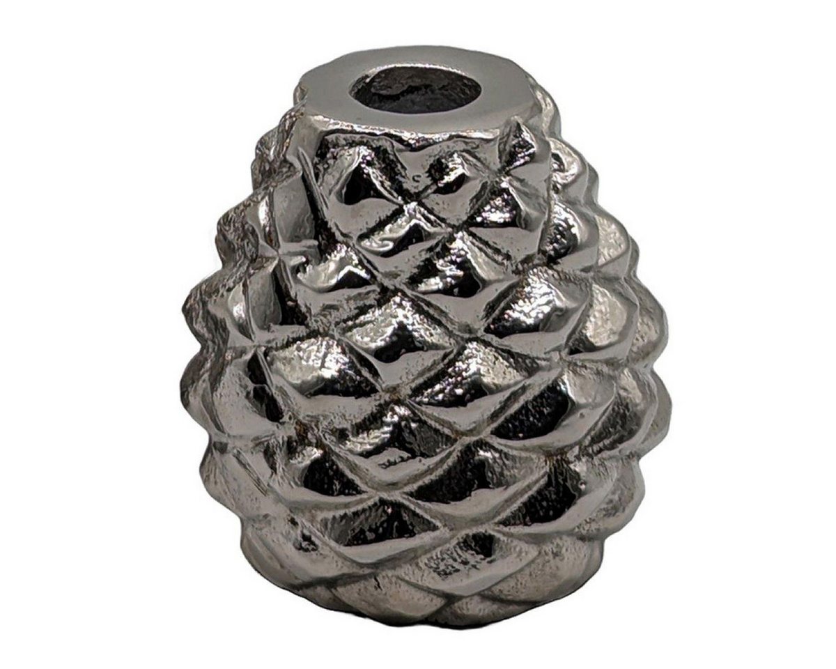 Lambert Windlicht Kerzenleuchter Pine Tannenzapfen Silber (9cm) von Lambert