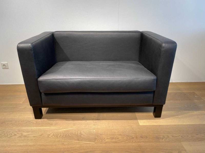 Sofa Bella Leder 2 Santa FE Schwarz von Lambert